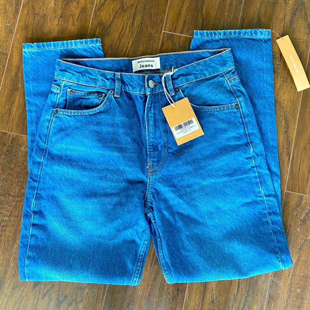 The Reformation Julia Crop High Cigarette jeans